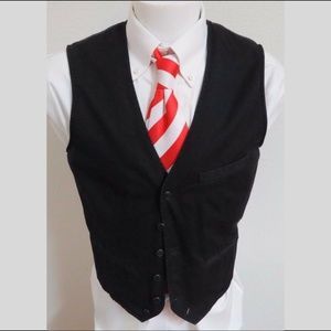 Sz M Navy Blue Stripe AEO Brand Men #95Z Suit Vest